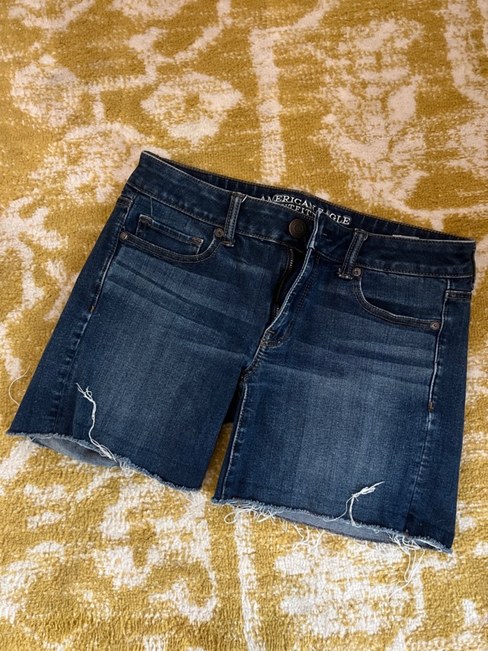 American Eagle Outfitters Dark Blue Denim Jean Shorts